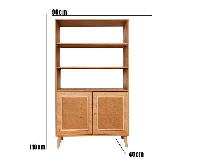 Hanah Home Jüt Bookshelf Color Roble Hanah Home Jüt Bookshelf Color Roble
